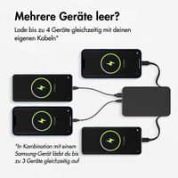 Accezz Powerbank 10.000 mAh mit integrierten Kabeln – Schwarz