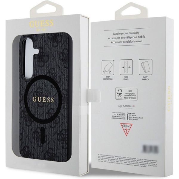 Guess 4G Classic Logo Back Cover Magnet Samsung Galaxy S24 Plus - Schwarz