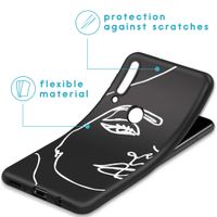 imoshion Design Hülle Huawei P30 Lite - Line Art Woman White