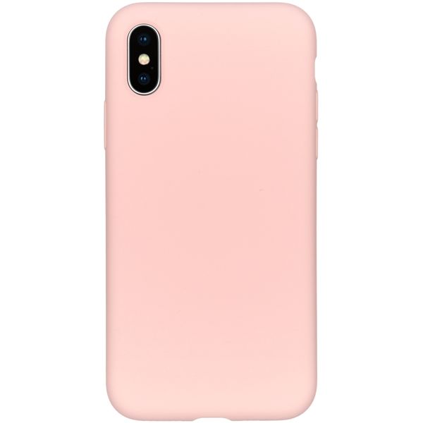 Accezz Liquid Silikoncase Rosa für das iPhone Xs / X