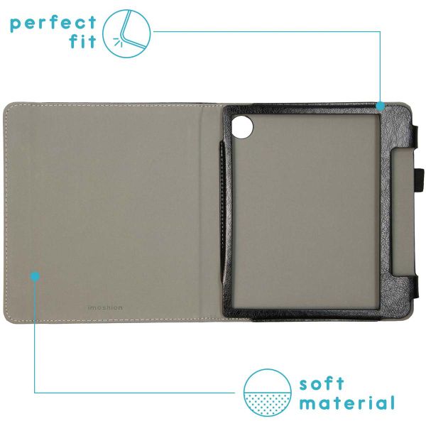 imoshion Vegan Leather Klapphülle Kobo Sage / Tolino Epos 3 - Schwarz