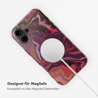 Selencia Vivid Tough Back Cover MagSafe für das iPhone 16 - Marble Purple