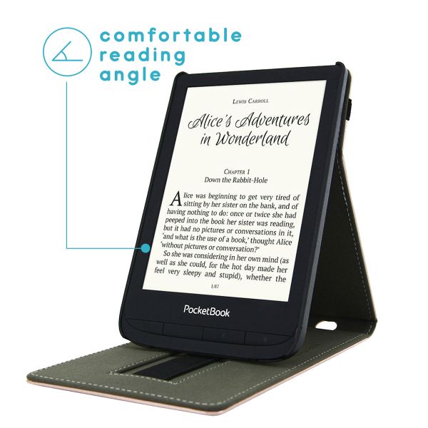 imoshion Stand Flipcase Pocketbook Touch Lux 5 / HD 3 / Basic Lux 4 / Vivlio Lux 5 - Rosé gold