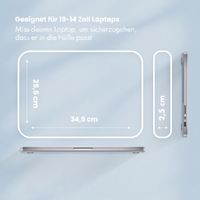Selencia Puffy Laptop Hülle 13-14 Zoll - Laptop Sleeve - Slate Blue