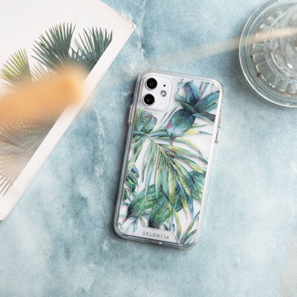 Selencia Zarya Fashion-Backcover mit zuverlässigem Schutz für das Samsung Galaxy A22 (5G) - Jungle Leaves