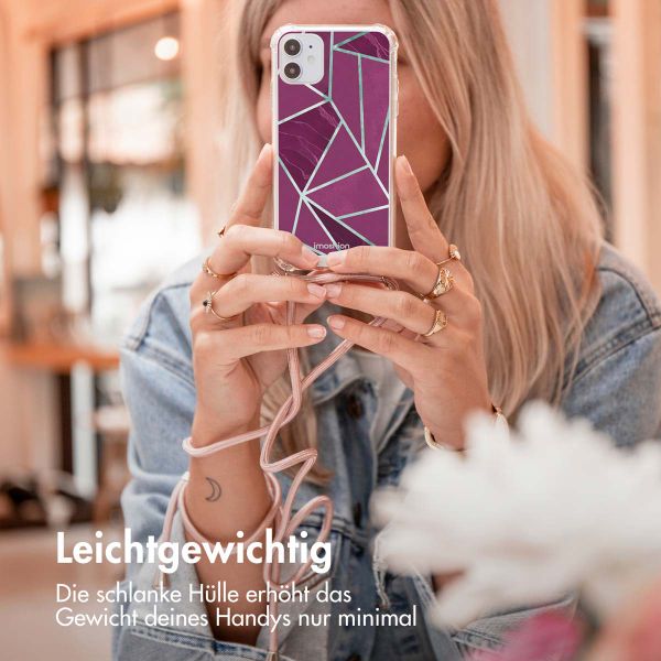 imoshion Design Hülle mit Band Huawei P30 Lite - Bordeaux Graphic