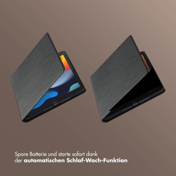 Selencia Riva Klapphülle Apple iPad 9 (2021) 10.2 Zoll / iPad 8 (2020) 10.2 Zoll / iPad 7 (2019) 10.2 Zoll - Schwarz