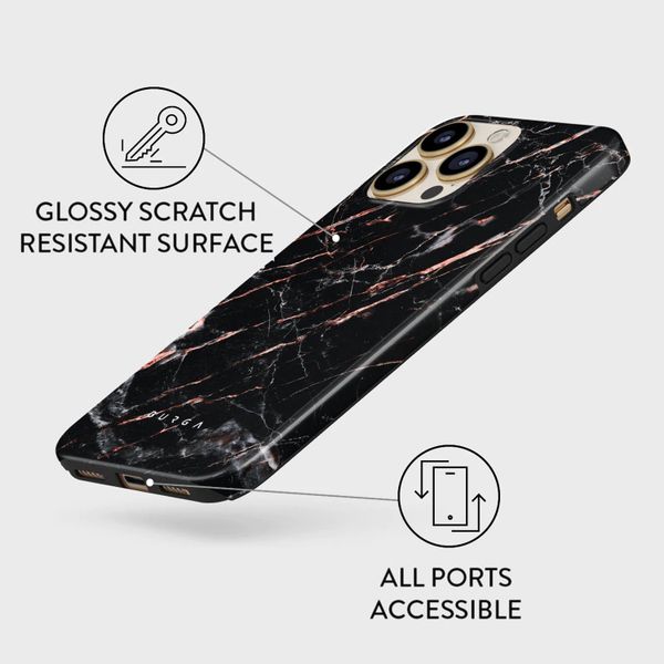 Burga Tough Back Cover für das iPhone 14 Pro - Rose Gold Marble