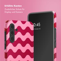 Selencia Vivid Tough Back Cover für das Samsung Galaxy A55 - Wave Vibes Lipstick