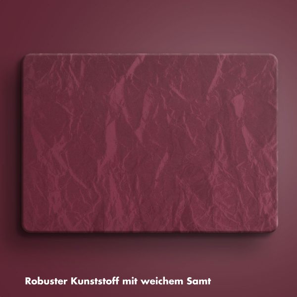 Selencia Cover mit Samtoberfläche das Apple MacBook Air 15 Zoll (2023 / 2024 M3 chip / 2025 M4 chip) - Dunkelrot