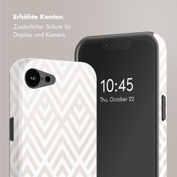 Selencia Vivid Rückabdeckung mit MagSafe Apple iPhone 16e - Beige Zigzag