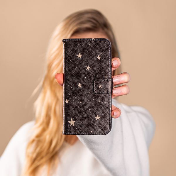 imoshion Design TPU Klapphülle iPhone 12 (Pro) - Stars Gold