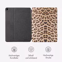 Selencia Vivid Klapphülle Apple iPad 9 (2021) 10.2 Zoll / iPad 8 (2020) 10.2 Zoll / iPad 7 (2019) 10.2 Zoll - Wild Leo
