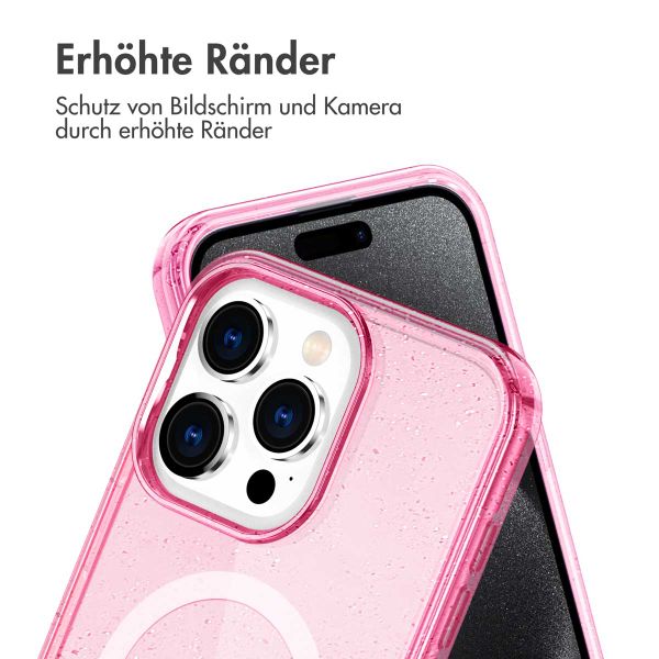 imoshion Sparkle Back Cover mit MagSafe für das iPhone 15 Pro - Rosa