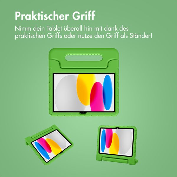 imoshion Schutzhülle mit Handgriff kindersicher Apple iPad 11 (2025) 11 Zoll A16 / iPad 10 (2022) 10.9 Zoll - Grün