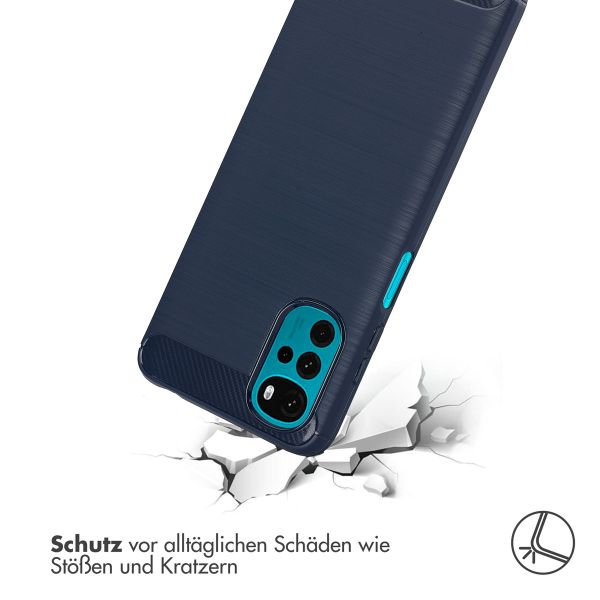 imoshion Brushed Back Cover Motorola Moto G22 - Dunkelblau
