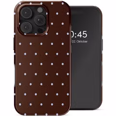 Selencia Vivid Rückabdeckung mit MagSafe Apple iPhone 16 Pro - Happy Dots Chocolate