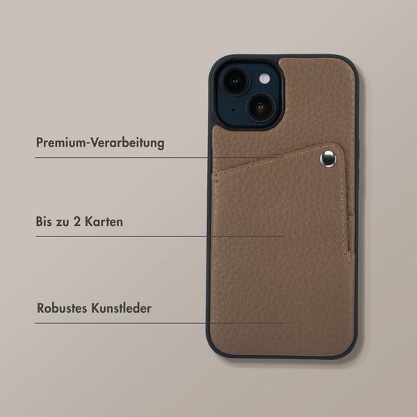 Selencia Riva Back Cover mit Kartenfach Apple iPhone 14 / 13 - Mocha Brown