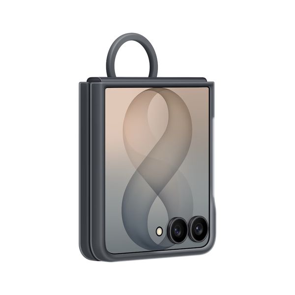 Samsung Silicone Magnet Cover Ring Samsung Galaxy Z Flip 8 - Black