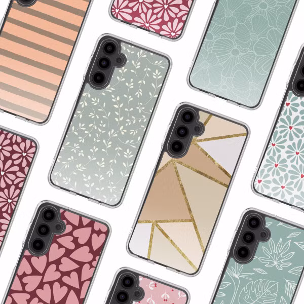 imoshion Design Hülle Samsung Galaxy A16 - Smoke Green Flowers