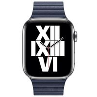 Apple Lederarmband für  Apple Watch | 44/45/46/49 mm - Größe L - Diver Blue