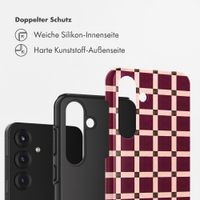 Selencia Vivid Back Cover Samsung Galaxy S25 - Check This Burgundy
