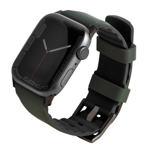 Uniq Linus AiroSoft™ Silikonarmband für die Apple Watch Series 1 bis 10 / SE / Ultra (2) (44/45/46/49 mm) - Moosgrün