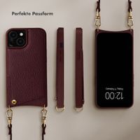 Selencia Nova HandyHülle mit Kordel und Kartenhalter Apple iPhone 15 - Bold Burgundy