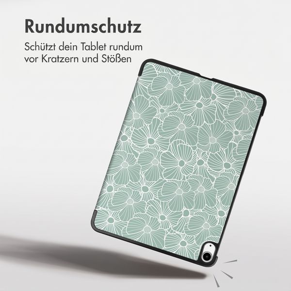 imoshion Design Trifold Klaphülle Apple iPad Air 11 Zoll (2026) M4 / (2025) M3 / (2024) M2 / Air 5 (2022) / Air 4 (2020) - Botanica