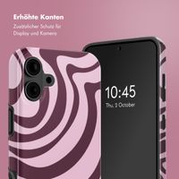 Selencia Vivid Rückabdeckung mit MagSafe Apple iPhone 16 - Wavy Swirl Pink Plum