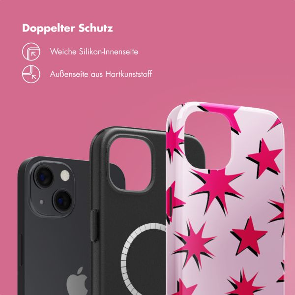 Selencia Vivid Rückabdeckung mit MagSafe Apple iPhone 13 - Stars Rubine Red Light Pink