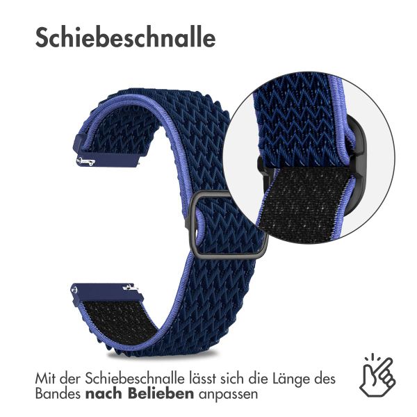 imoshion Elastisches Nylonarmband -   Universelle 20 mm Anschluss - Dunkelblau
