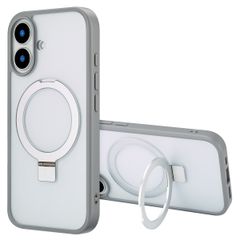Accezz Ring Stand Backcover mit MagSafe Apple iPhone 16 - Grau