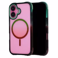 Selencia Gradient MagSafe Back Cover Apple iPhone 16 - Grün / Braun