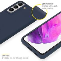 Accezz Liquid Silikoncase Samsung Galaxy S22 - Dunkelblau