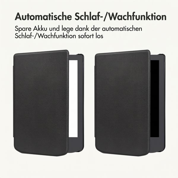 imoshion Slim Hard Case Klapphülle Pocketbook Verse / Verse Lite / Verse Pro / Vivlio Light / Light HD - Schwarz
