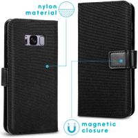 imoshion Luxuriöse Canvas-Klapphülle Samsung Galaxy S8 - Schwarz