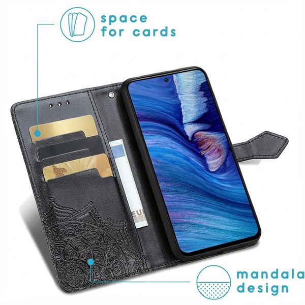 imoshion Mandala Klapphülle Xiaomi Redmi Note 10 (5G) - Schwarz