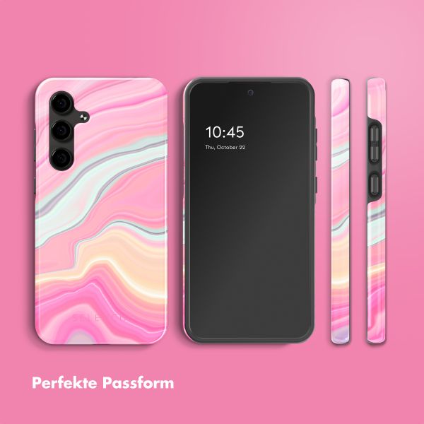 Selencia Vivid Tough Back Cover für das Samsung Galaxy S24 FE - Pastel Lipstick Marble