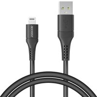 Accezz MFI-zertifiziertes Lightning- auf USB-Kabel - 1 m - Schwarz