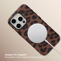 Selencia Sabi Backcover Leopardenmuster mit MagSafe Apple iPhone 15 Pro - Mocha Brown