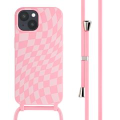 imoshion SilikonHülle design mit Band Apple iPhone 15 - Retro Pink