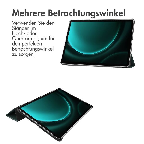 imoshion Trifold Klapphülle Samsung Galaxy Tab S10 Plus / Tab S9 FE Plus / Tab S9 Plus - Dunkelgrün
