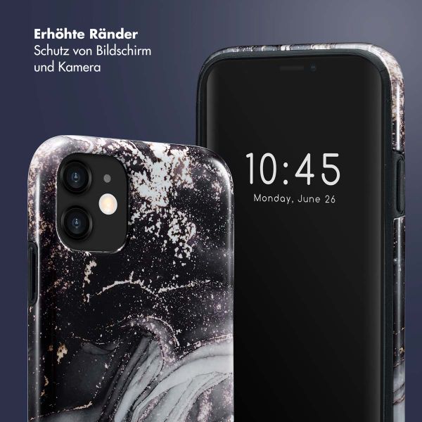 Selencia Vivid Tough Back Cover für das iPhone 11 - Chic Marble Black