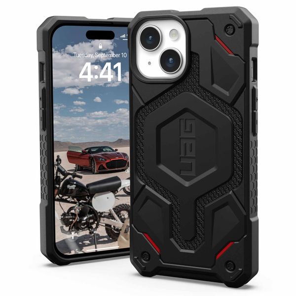 UAG Monarch Pro Backcover für das iPhone 15 - Kevlar Black