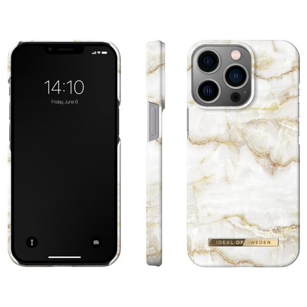 iDeal of Sweden Fashion Back Case für das iPhone 13 Pro - Golden Pearl Marble