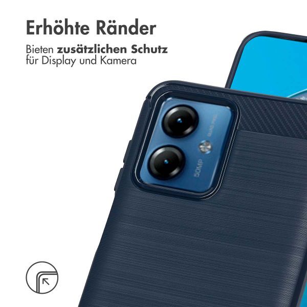 imoshion Brushed Back Cover für das Motorola Moto G14 - Dunkelblau