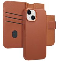 Accezz 2-in-1 Klapphülle aus Leder mit MagSafe für das iPhone 14 - Sienna Brown