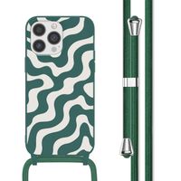 imoshion SilikonHülle design mit Band Apple iPhone 13 Pro - Petrol Green Groovy