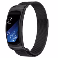 imoshion Magnetisches Milanaise Armband für das  Samsung Gear Fit 2 / 2 Pro - Schwarz